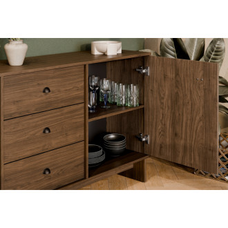 Comad YORI VILLA 72-176-40-2D3S Komoda 176 cm, dvojími dvířky a 3 zásuvky