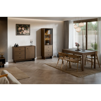 Comad SET-YOV 137CM HC Obývací sestava s komodou, vitrínou a stolem