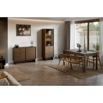 Comad SET-YOV 137CM HC Obývací sestava s komodou, vitrínou a stolem