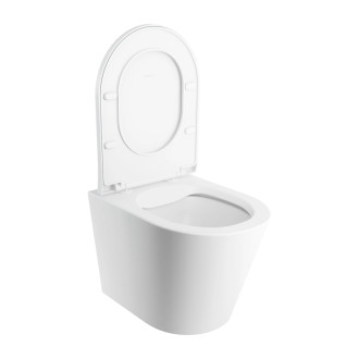 Omnires TAMPA závěsné WC s pomalu sklápěcím sedátkem, 52x36 cm, bílá matná TAMPAMWBM