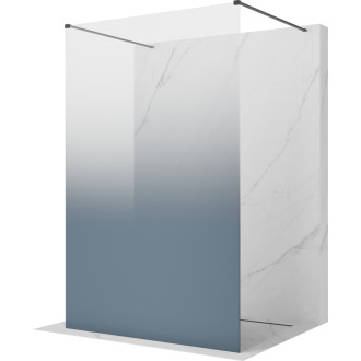 Volně stojící sprchová zástěna Mexen Kioto 100 x 200 cm, ombre grafit 8 mm, kartáčovaná měď - 800-100-002-65-46