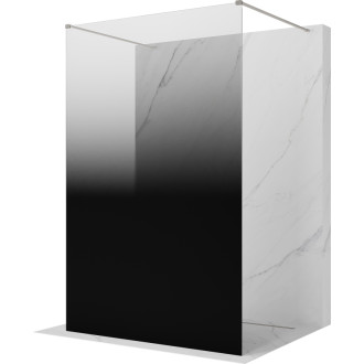Volně stojící sprchová zástěna Mexen Kioto 100 x 200 cm, ombré černá 8 mm, stříbrná - 800-100-002-95-76
