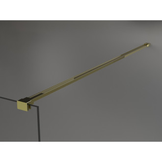 Volně stojící sprchová zástěna Mexen Kioto 100 x 200 cm, ombré bílá 8 mm, zlatá - 800-100-002-50-86
