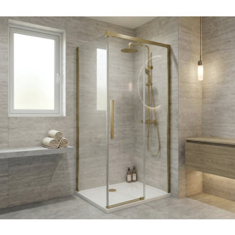 LUXOR GOLD MATT čtvercový sprchový kout 1000x1000mm L/P varianta GU1210GGU5610G