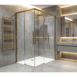 LUXOR GOLD MATT obdélníkový sprchový kout 900x800mm L/P, rohový vstup GU2190GGU2180G