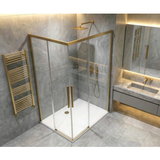 LUXOR GOLD MATT obdélníkový sprchový kout 1000x800mm L/P, rohový vstup GU2110GGU2180G