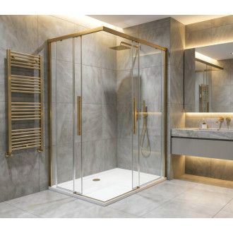 LUXOR GOLD MATT obdélníkový sprchový kout 1000x800mm L/P, rohový vstup GU2110GGU2180G
