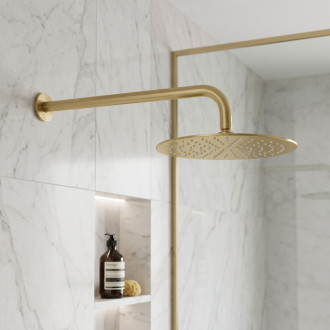 Rea JS-9021 Brush Gold 40 cm Kulaté sprchové rameno REA-P6850