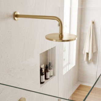 Rea JS-9021 Brush Gold 40 cm Kulaté sprchové rameno REA-P6850