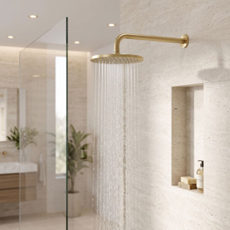 Rea JS-9021 Brush Gold 40 cm Kulaté sprchové rameno REA-P6850