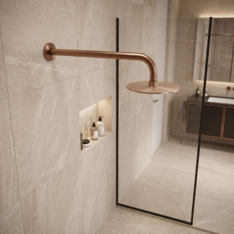 Rea JS-9021 Brush Copper 40 cm Kulaté sprchové rameno REA-P6851