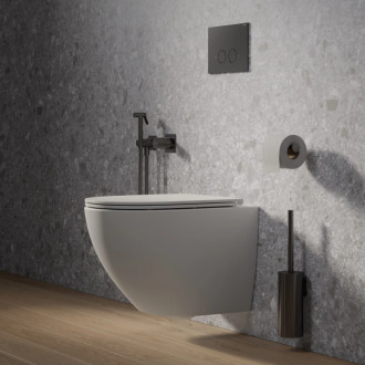Omnires STRONGFRAME podomítkový WC modul + tlačítko, broušený antracit STFWC1R45-RAT