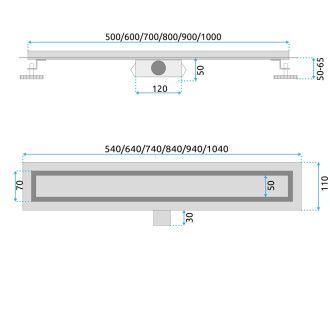 Rea Neox Titan 90 Odtokový žlab REA-G7882