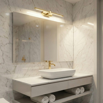Rea APP1889-1W Gold 40 cm Koupelnové nástěnné LED svítidlo OSW-66044