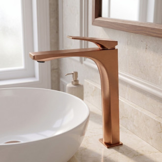 Rea Joe Brush Copper High PREMIUM Umyvadlová baterie REA-B8948