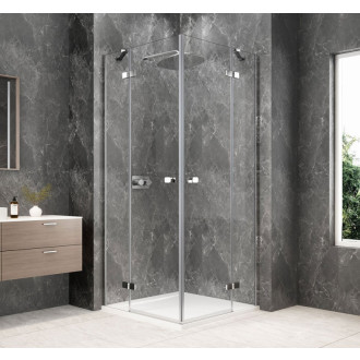 GLOBE CHROME čtvercový sprchový kout 1000x1000mm, rohový vstup, čiré sklo GB5010C