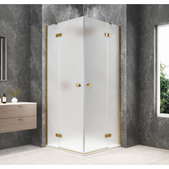 GLOBE GOLD MATT čtvercový sprchový kout 800x800mm, rohový vstup, matné sklo GB5880MG