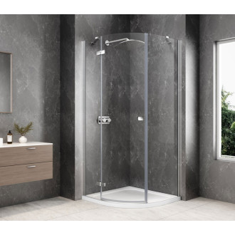 GLOBE CHROME čtvrtkruhový sprchový kout 1000x1000mm, čiré sklo, levé GB2610LC