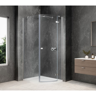 GLOBE CHROME čtvrtkruhový sprchový kout 800x900mm, čiré sklo, pravé GB2890RC