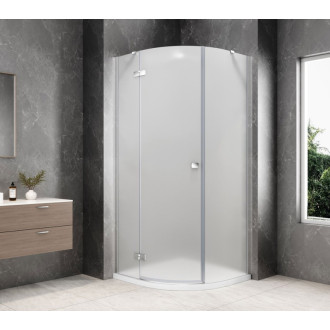 GLOBE CHROME čtvrtkruhový sprchový kout 800x800mm, matné sklo, levé GB2680MLC