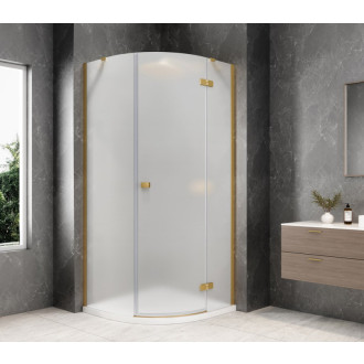 GLOBE GOLD MATT čtvrtkruhový sprchový kout 1000x1000mm, matné sklo, pravé GB2610MRG