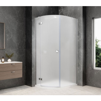 GLOBE CHROME čtvrtkruhový sprchový kout 900x1000mm, matné sklo, levé GB2910MLC