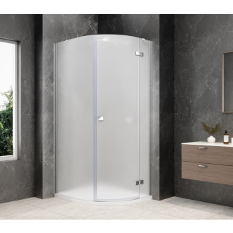 GLOBE CHROME čtvrtkruhový sprchový kout 900x1000mm, matné sklo, pravé GB2910MRC
