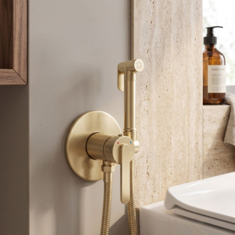 Rea Ontario Brush Gold Podomítková bidetová baterie REA-B3902