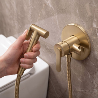 Rea Ontario Brush Gold Podomítková bidetová baterie REA-B3902