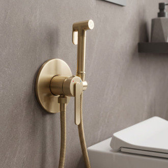 Rea Ontario Brush Gold Podomítková bidetová baterie REA-B3902
