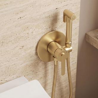 Rea Ontario Brush Gold Podomítková bidetová baterie REA-B3902
