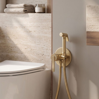 Rea Ontario Brush Gold Podomítková bidetová baterie REA-B3902