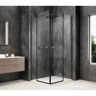 GLOBE GUN METAL obdélníkový sprchový kout 1100x900mm, rohový vstup, čiré sklo GB5190GM