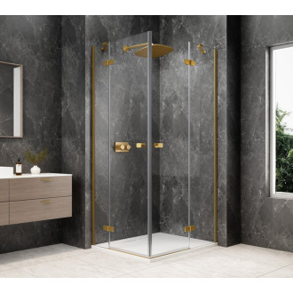 GLOBE GOLD MATT obdélníkový sprchový kout 1200x900mm, rohový vstup, čiré sklo GB5290G