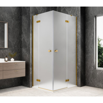 GLOBE GOLD MATT obdélníkový sprchový kout 1100x900mm, rohový vstup, matné sklo GB5190MG