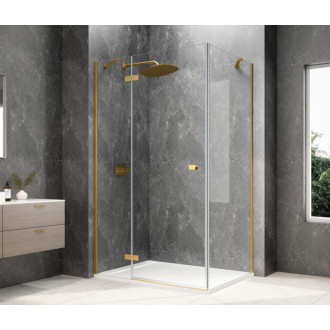 GLOBE GOLD MATT obdélníkový sprchový kout 1200x900mm, čiré sklo, levé GB1012-3315LG