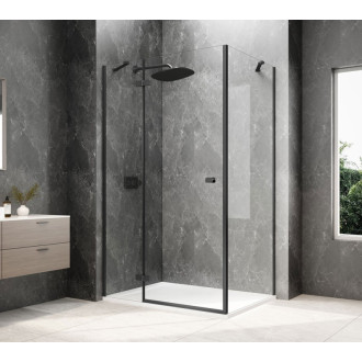 GLOBE BLACK obdélníkový sprchový kout 1100x1000mm, čiré sklo, levé GB1011-3415LB