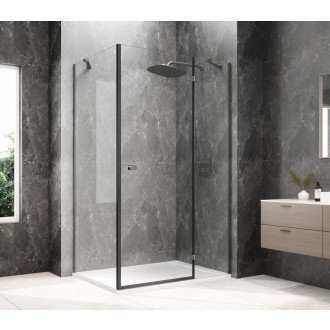 GLOBE GUN METAL obdélníkový sprchový kout 1100x1000mm, čiré sklo, pravé GB1011-3415RGM