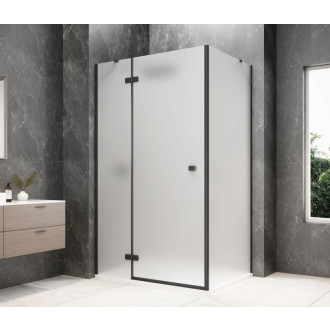GLOBE BLACK obdélníkový sprchový kout 1100x800mm, matné sklo, levé GB1011-3215MLB