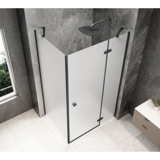GLOBE BLACK obdélníkový sprchový kout 1200x800mm, matné sklo, pravé GB1012-3215MRB