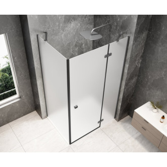 GLOBE GUN METAL obdélníkový sprchový kout 800x900mm, matné sklo, pravé GB1080-3315MRGM