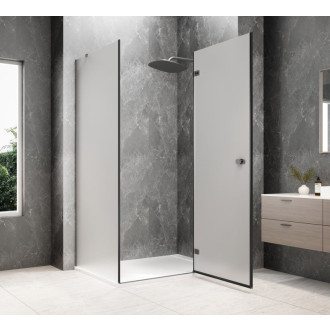 GLOBE GUN METAL obdélníkový sprchový kout 800x900mm, matné sklo, pravé GB1080-3315MRGM