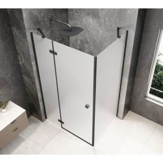 GLOBE BLACK obdélníkový sprchový kout 1100x900mm, matné sklo, levé GB1011-3315MLB