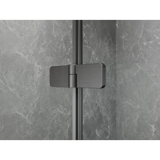 GLOBE GUN METAL obdélníkový sprchový kout 1100x900mm, matné sklo, levé GB1011-3315MLGM