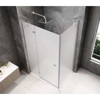 GLOBE CHROME obdélníkový sprchový kout 800x1000mm, matné sklo, levé GB1080-3415MLC