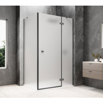 GLOBE GUN METAL obdélníkový sprchový kout 800x1000mm, matné sklo, pravé GB1080-3415MRGM