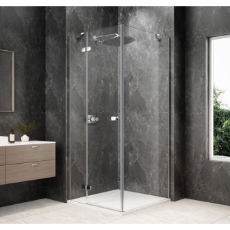GLOBE CHROME čtvercový sprchový kout 800x800mm, čiré sklo, levé GB1080-3215LC