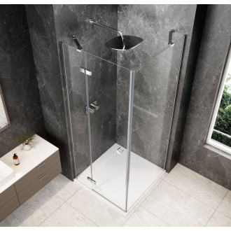 GLOBE CHROME čtvercový sprchový kout 800x800mm, čiré sklo, levé GB1080-3215LC