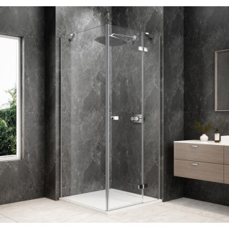 GLOBE CHROME čtvercový sprchový kout 800x800mm, čiré sklo, pravé GB1080-3215RC