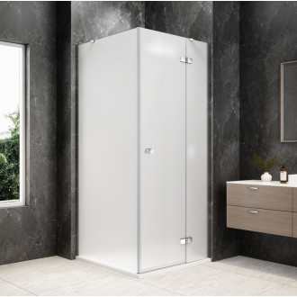 GLOBE CHROME čtvercový sprchový kout 800x800mm, matné sklo, pravé GB1080-3215MRC